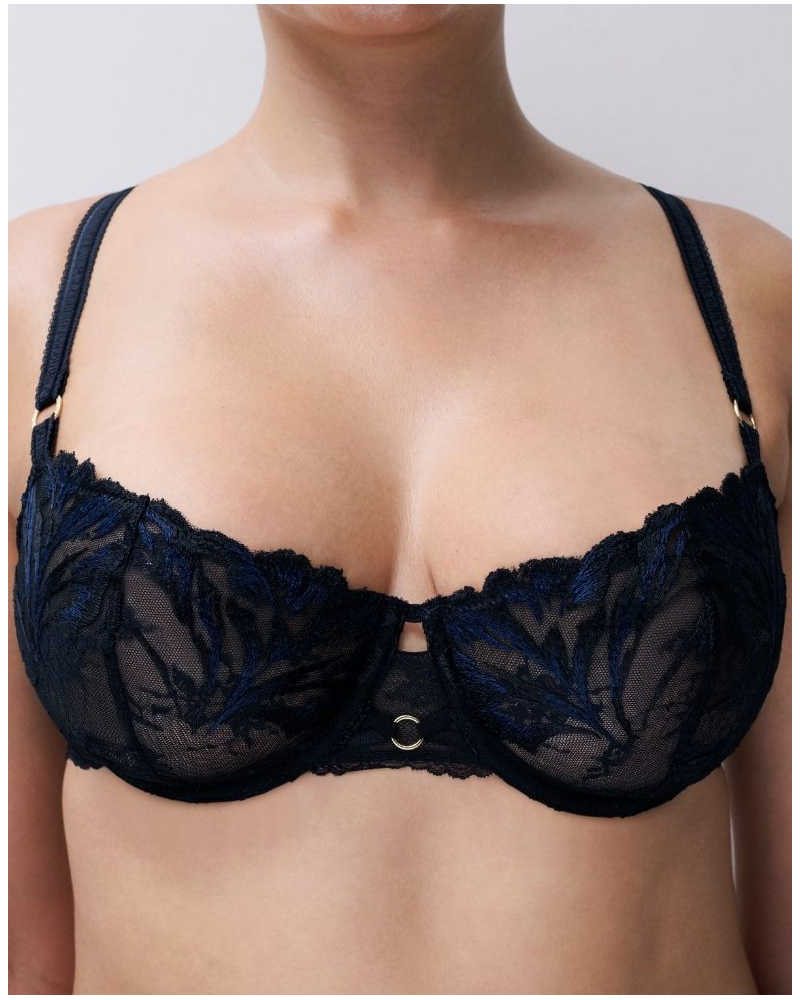 Sujetador corbeille balconette Chantelle Illusion (Crepuscular Black)