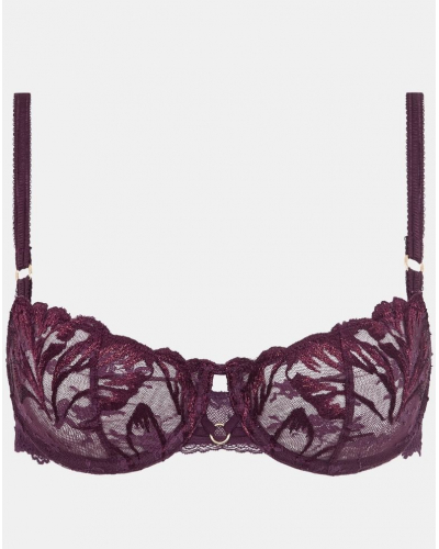 Demi balcony bra Chantelle Illusion (Aubergine Lurex)