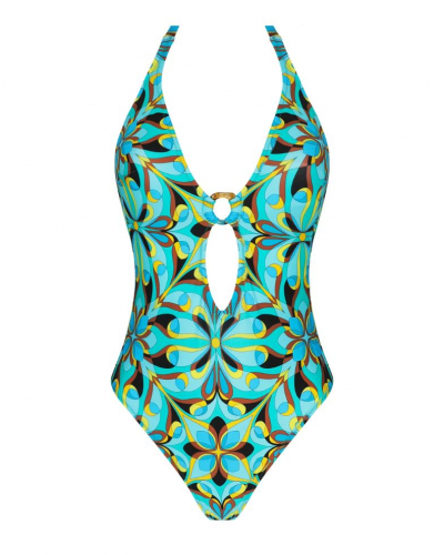 Bañador de una pieza Antigel La Psychédélique (Bleu Vibrant)