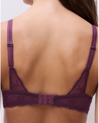 Plunge padded bra Chantelle Illusion (Aubergine Lurex)
