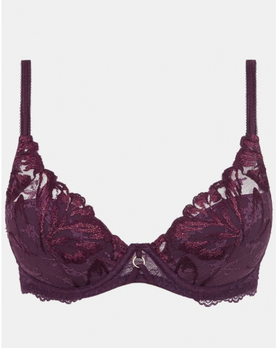 Sujetador preformado plunge Chantelle Illusion (Aubergine Lurex)