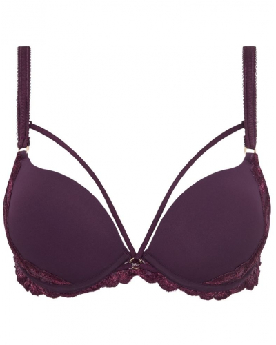Padded bra push-up Chantelle Illusion (Aubergine Lurex)