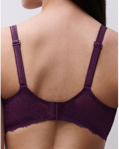 Sujetador preformado push-up Chantelle Illusion (Aubergine Lurex)