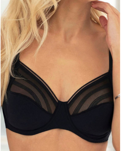 Wellness underwired bra Antigel New Apesanteur (Black)