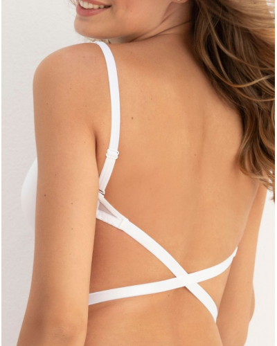 Padded halter bra Antigel New Apesanteur (White)