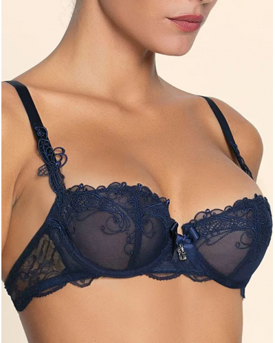 Demi bra vertical seam Lise Charmel Soir de Venise (Bleu Venise)