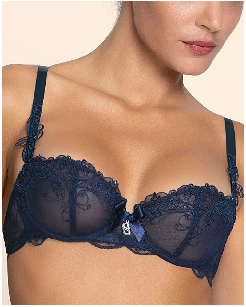 Soutien-gorge corbeille couture verticale Lise Charmel Soir de Venise (Bleu Venise)