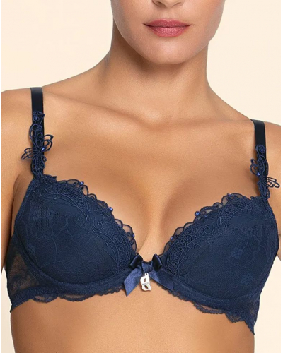 Sujetador push-up Lise Charmel Soir de Venise (Bleu Venise)