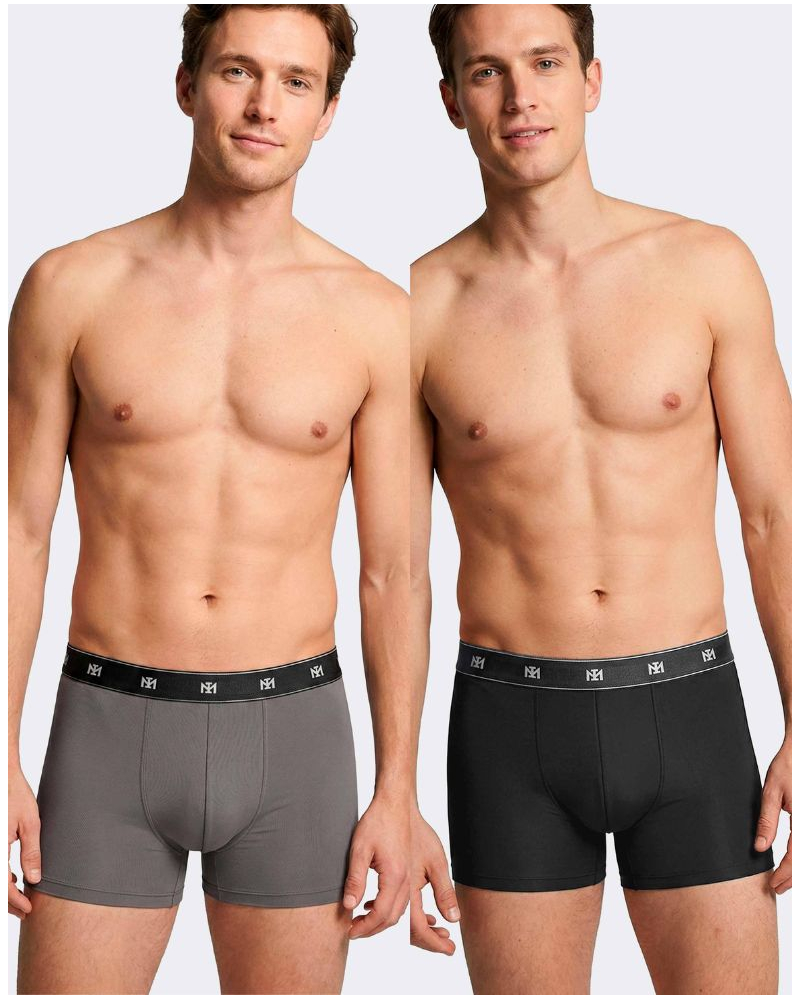 Paquete de 2 bóxers en Lyocell Impetus Q09 (Grey/Black)