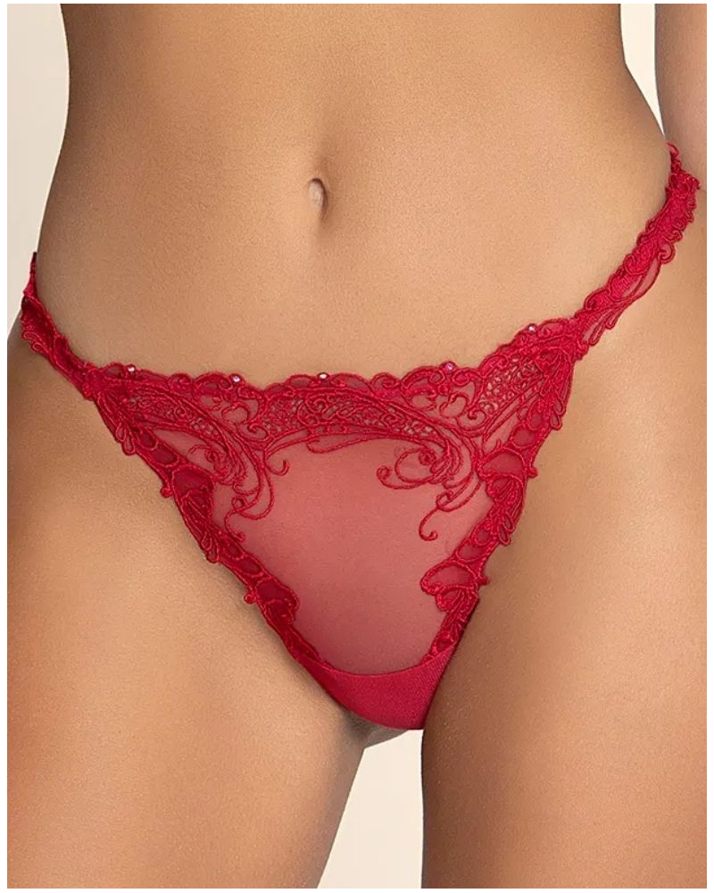 Tanga sexy Lise Charmel Soir de Venise (Rouge Venise)