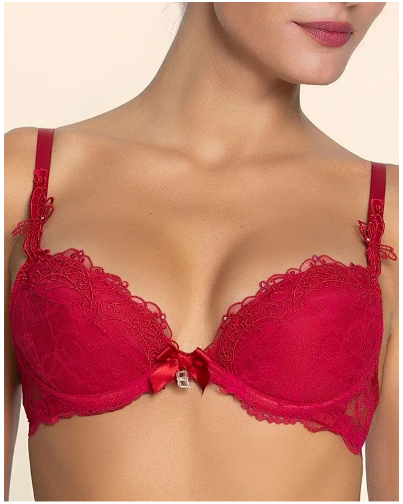Sujetador push-up Lise Charmel Soir de Venise (Rouge Venise)