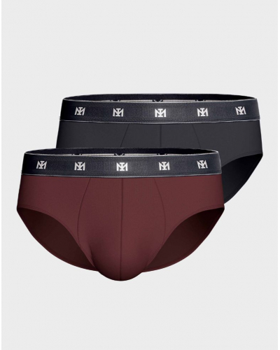 Pack of 2 briefs Lyocell Impetus Q09 (Bordeaux/Dark Blue)