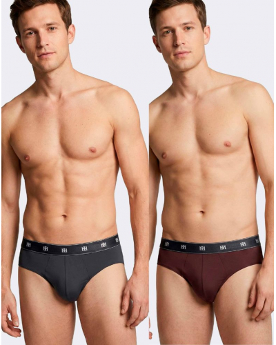 Paquete de 2 calzoncillos en Lyocell Impetus Q09 (Bordeaux/Dark Blue)