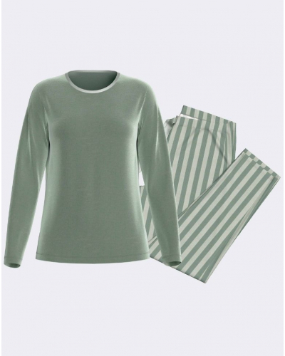 Pyjama long coton et modal Impetus Vertis (Imprimé Rayé)