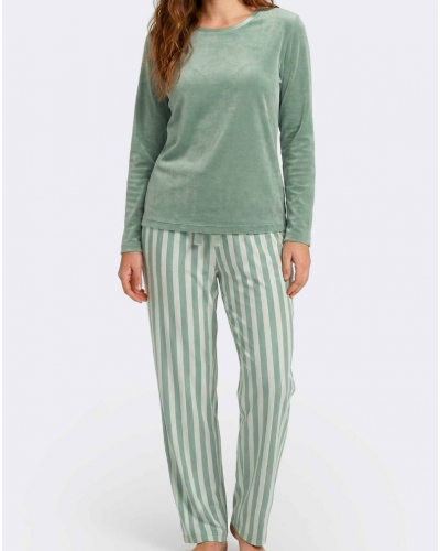 Pyjama long coton et modal Impetus Vertis (Imprimé Rayé)