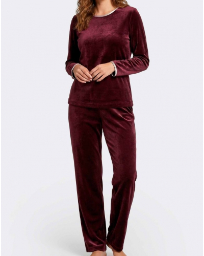 Pijama largo algodón y modal Impetus Velvyn (Bordeaux)