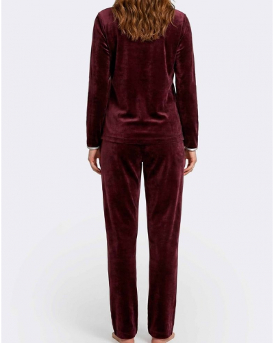 Long Pyjama cotton and modal Impetus Velvyn (Bordeaux)