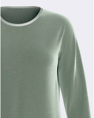 Long Pyjama cotton and modal Impetus Velvyn (Vert)