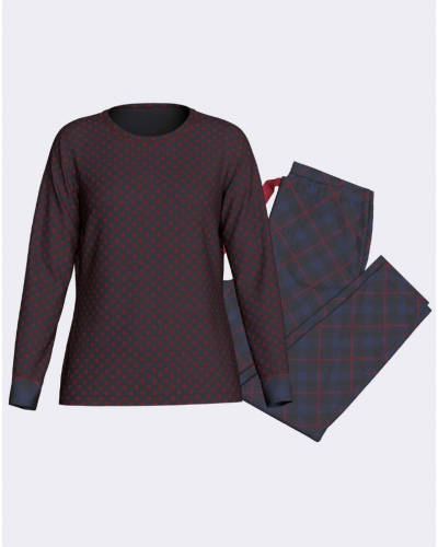 Pyjama long coton et modal Impetus Luxe (Imprimé Multicolore)