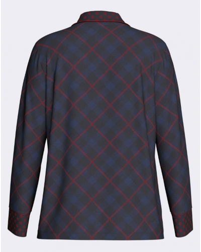Buttoned long cotton and modal pyjama Impetus Luxe (Imprimé Multicolore)