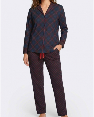 Pijama largo abotonado de algodón y modal Impetus Luxe (Imprimé Multicolore)