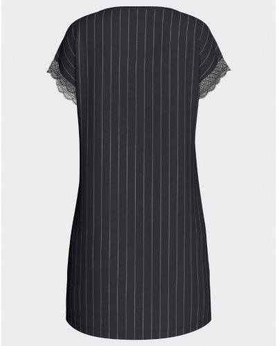 Short-sleeved nightgown cotton and modal Impetus Legacy (Imprimé Rayé)