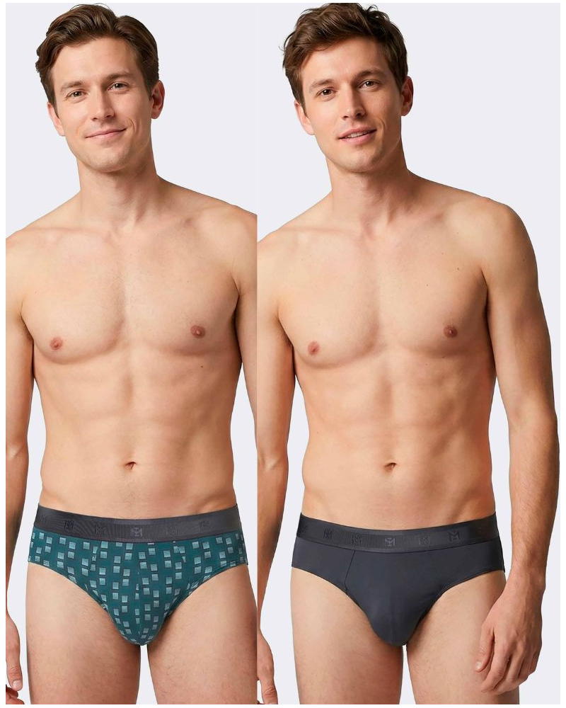 Lot de 2 slips Impetus Q07 (Green/Navy Blue)