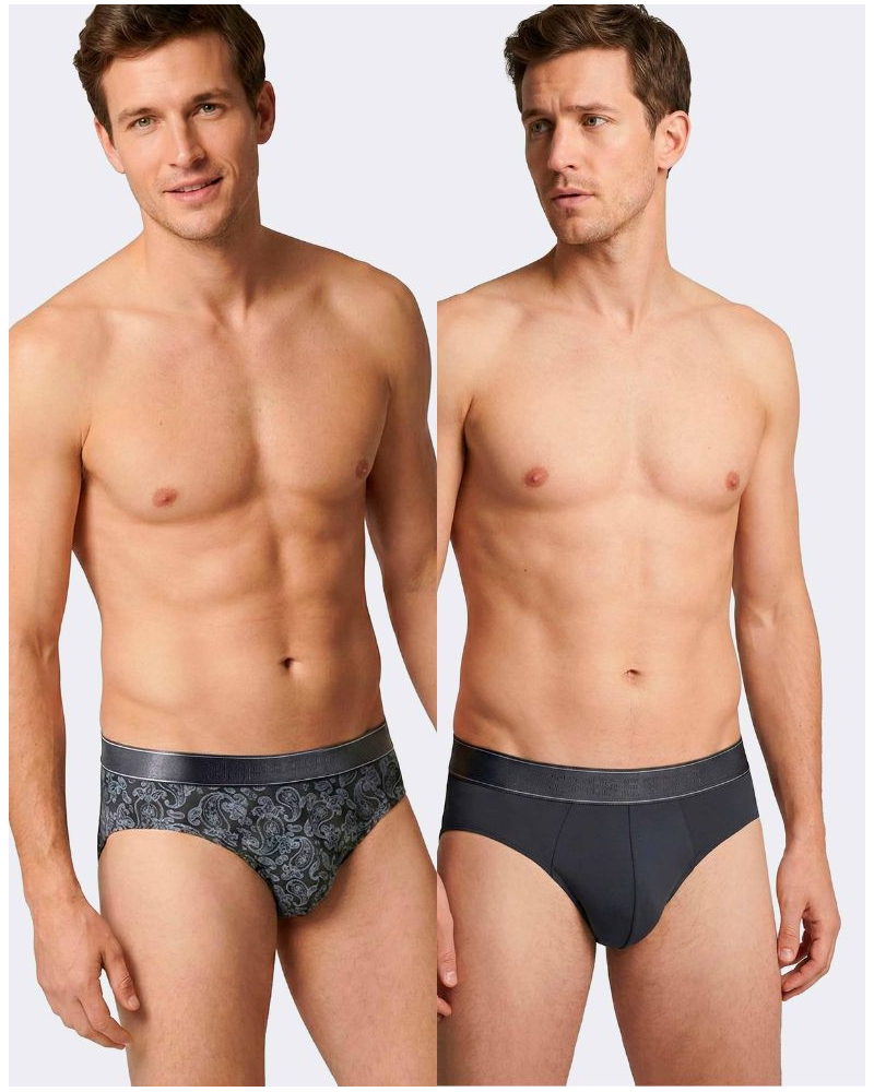 Paquete de 2 calzoncillos Impetus Q10 (Imprimé Marine/Marine)