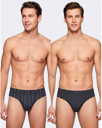 Lot de 2 slips en Coton Impetus Q05 (Navy Blue/Navy Blue)