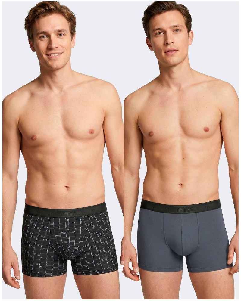 Paquete de 2 bóxers Impetus Q04 (Black/Grey)