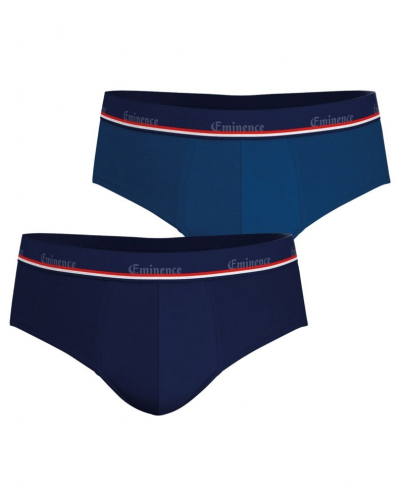 Paquete de 2 calzoncillos en algodón Eminence Hecho en Francia (Marine/Bleu)