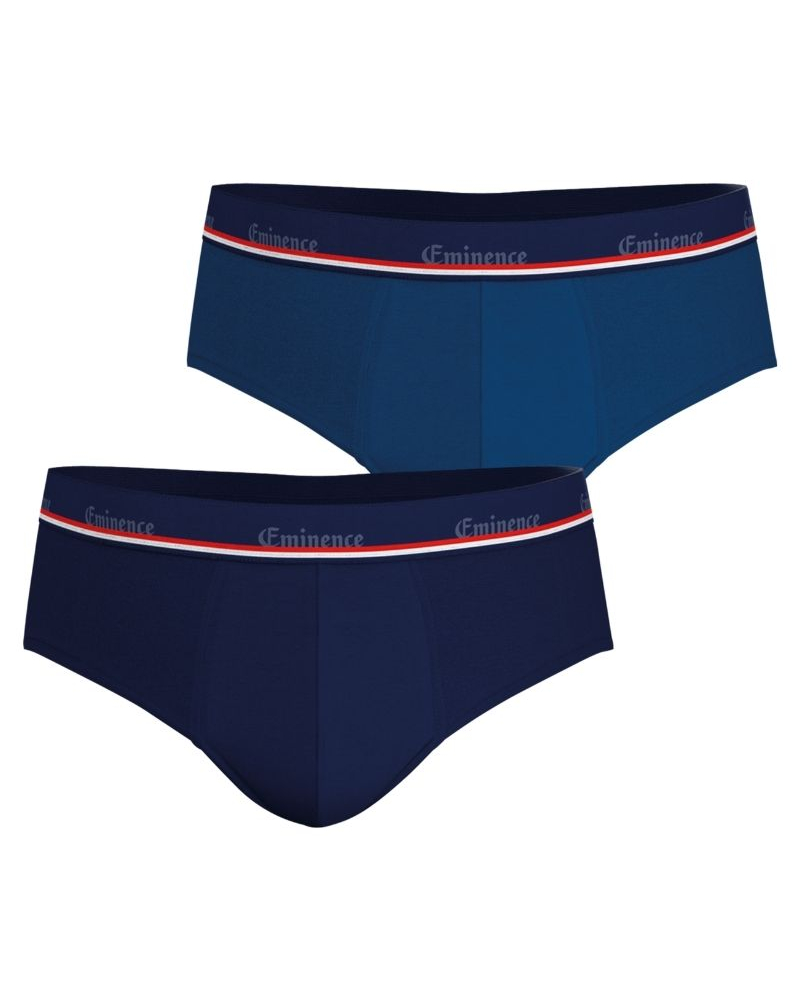 Set of 2 cotton briefs Eminence Made in France (Marine/Bleu)