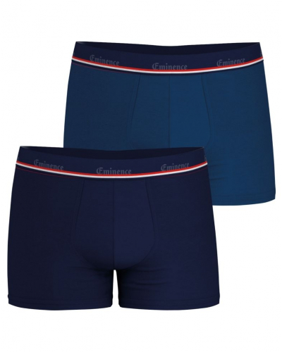 Set of 2 boxer shorts cotton Eminence Made in France (Marine/Bleu)
