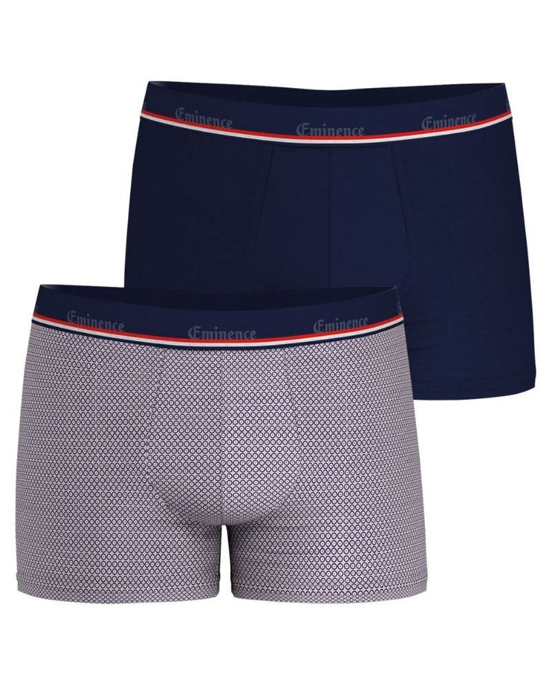 Lot de 2 boxers en coton Eminence Fait en France (Cocarde/Marine)