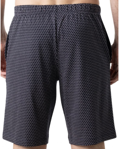 Pyjama court 100% coton Eminence Business (Rouge/Imprimé Marine)