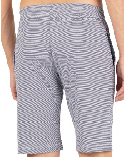 Short pyjama 100% cotton V-neck Eminence L'Intemporel (Marine/Marinière)