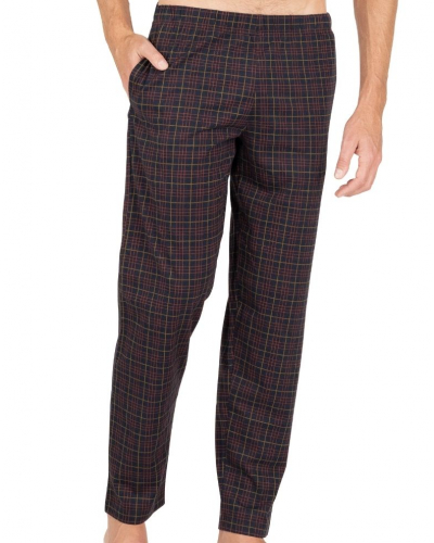 Long pyjama 100% cotton Eminence L'Ecossais (Marine/Rouille)