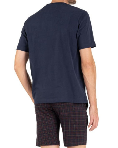 Short pyjama 100% cotton Eminence L'Ecossais (Marine/Imprimé Tartan)