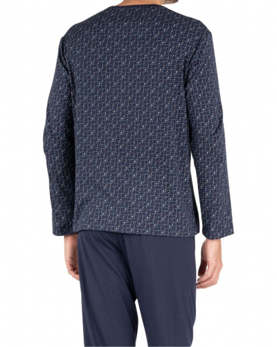 Long pyjama 100% cotton SmileyWorld X Eminence (Marine/Imprimé Golf)