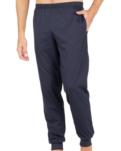 Long pyjama 100% cotton Eminence Mercerisé (Marine/Imprimé Cloison)