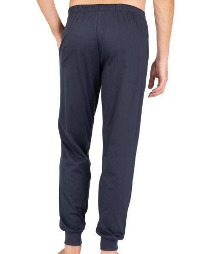 Long pyjama 100% cotton Eminence Mercerisé (Marine/Imprimé Cloison)
