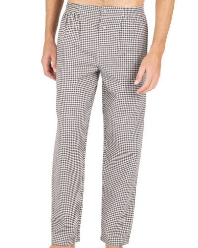 Buttoned-up long pyjama 100% cotton Eminence Flanelle (Imprimé Vichy)