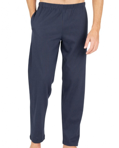Long pyjama 100% cotton Eminence Interlock (Camel/Marine)