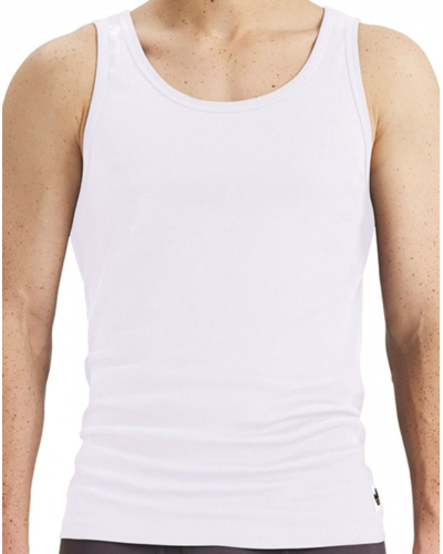 Paquete de 2 camisetas sin mangas Adidas Comfort Cotton Rib (Blanco)