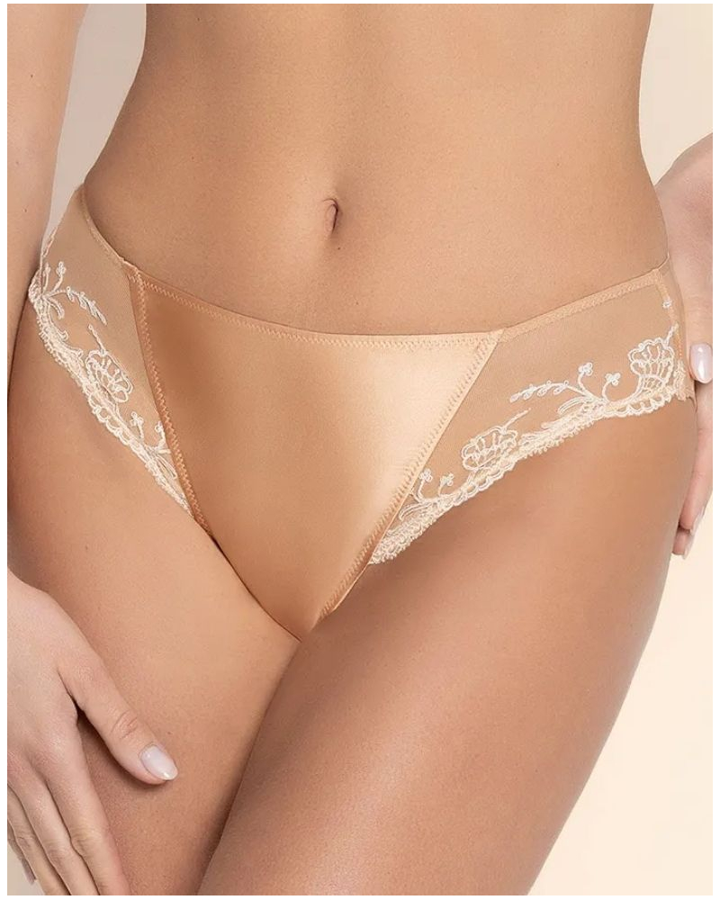 Slip fantaisie Lise Charmel Splendeur Soie (Splendeur Pêche)