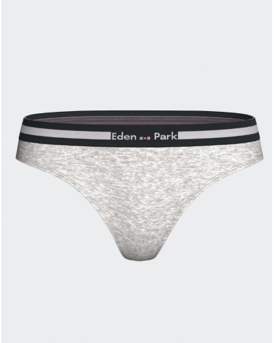 Tanga de algodón Eden Park (Gris Chiné)