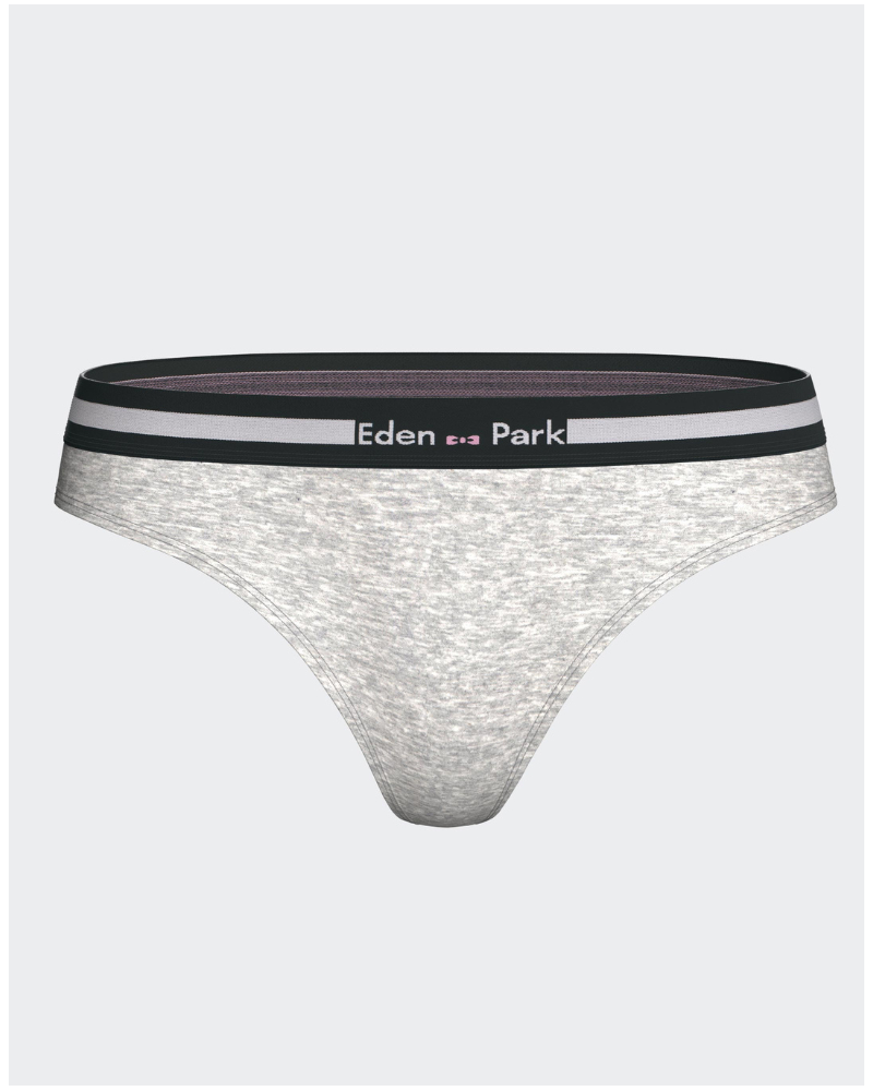 Tanga en coton Eden Park (Gris Chiné)