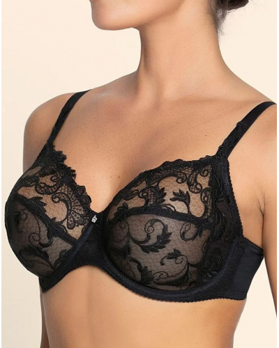 Underwired Bra Wellness Lise Charmel Dressing Floral (Black)