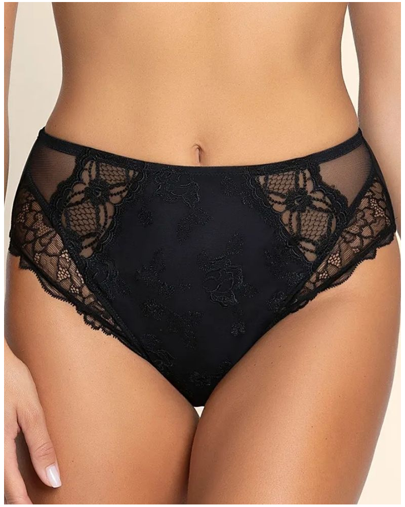 Slip haut Lise Charmel Sublime en Dentelle (Noir)