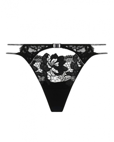 Fantasy thong Lise Charmel Cuir Sexy Couture (Noir Argent)